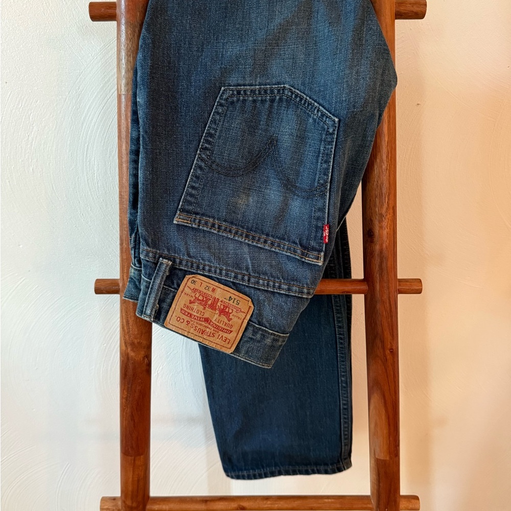 💥2/$35 Levi's Men's Dark Blue Slim Straight Jeans 32x30